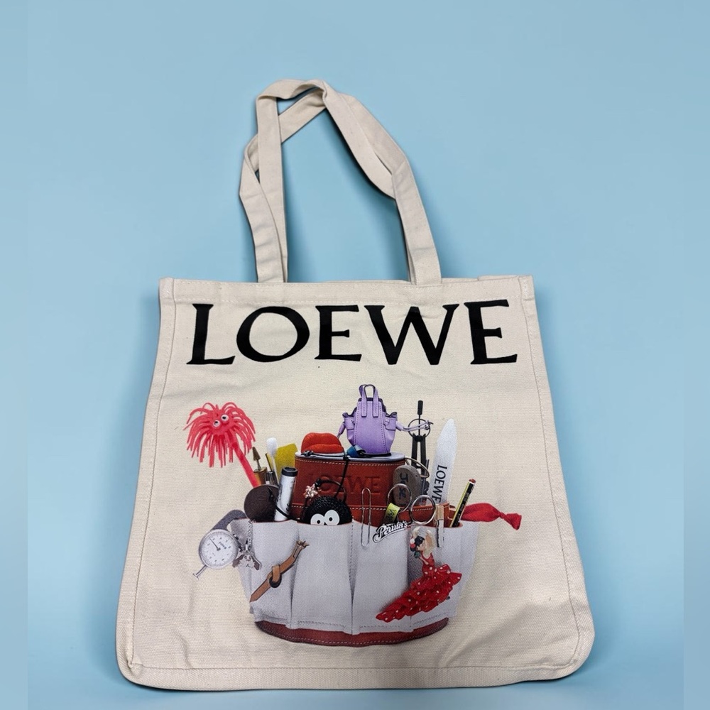 Loewe Limited Exhibition Crafted World Canvas Tote Bag w/ Gift Tag & Ribbon NEW!